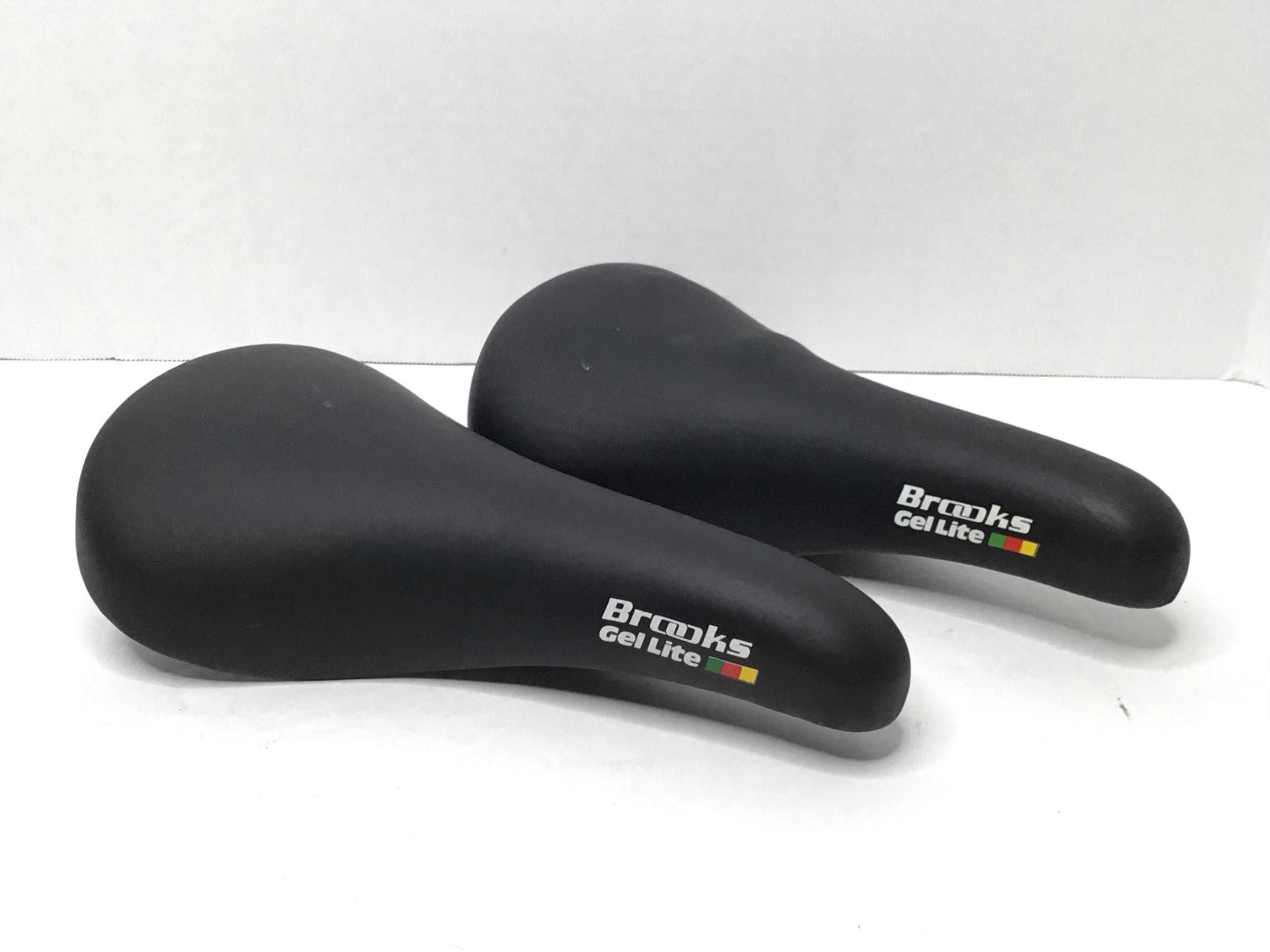 Brooks Black Gel Lite Saddle Seat Road Touring Leather Avocet/Viscount Lot Of 2