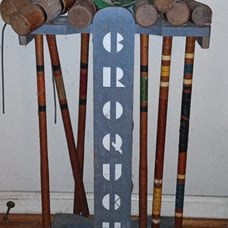 Vintage croquet set with original instructions