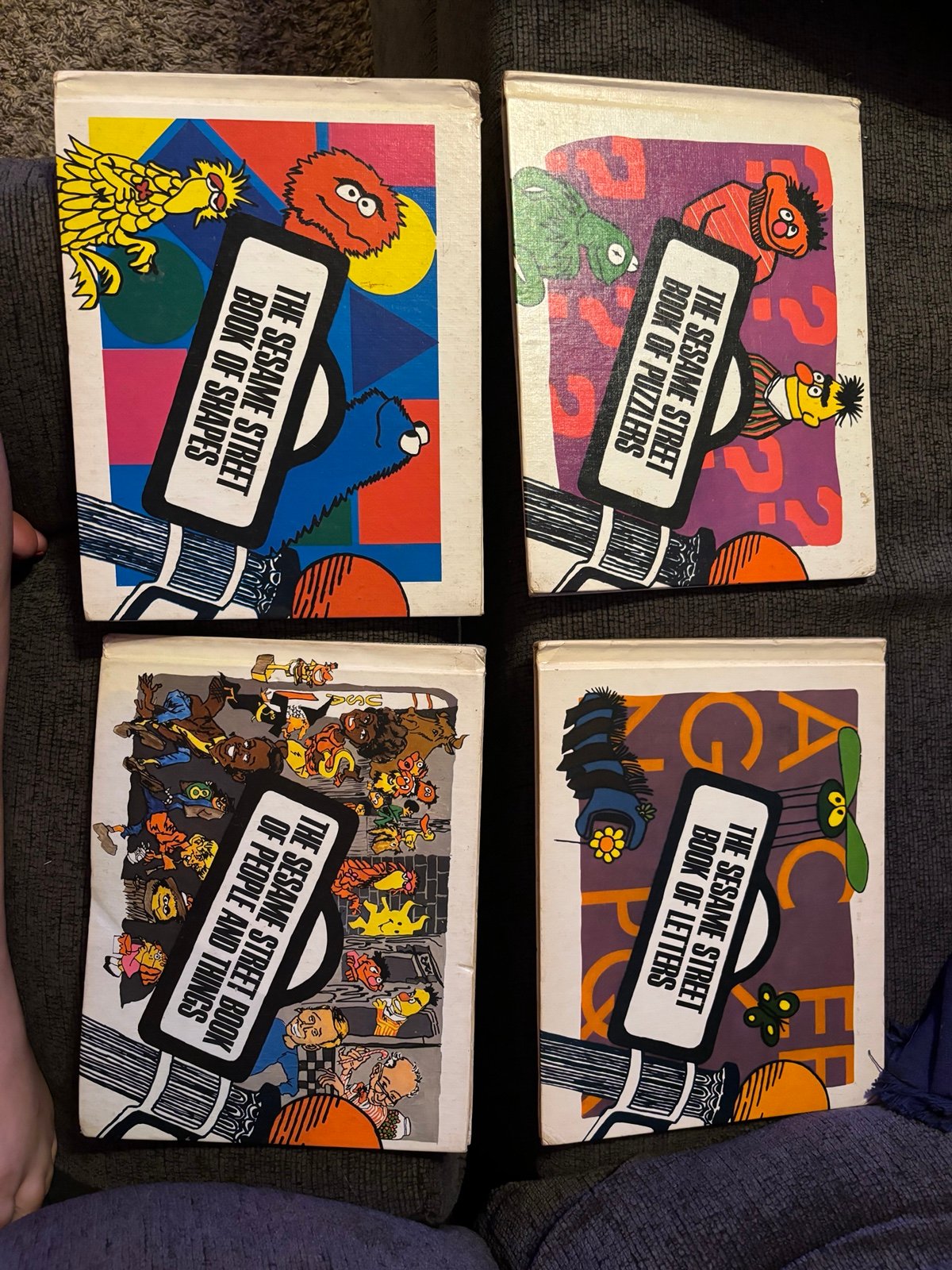Senof 4 1970s Sesame Street books
