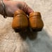 Salvatore Ferragamo Womens Loafers 8 Narrow Made Italy Gold Buckle Tan Comfort