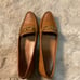 Salvatore Ferragamo Womens Loafers 8 Narrow Made Italy Gold Buckle Tan Comfort