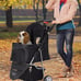 3-Wheel Pet Stroller Foldable Dog Stroller Cart Jogging Stroller w/Cup Holder