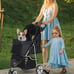 3-Wheel Pet Stroller Foldable Dog Stroller Cart Jogging Stroller w/Cup Holder