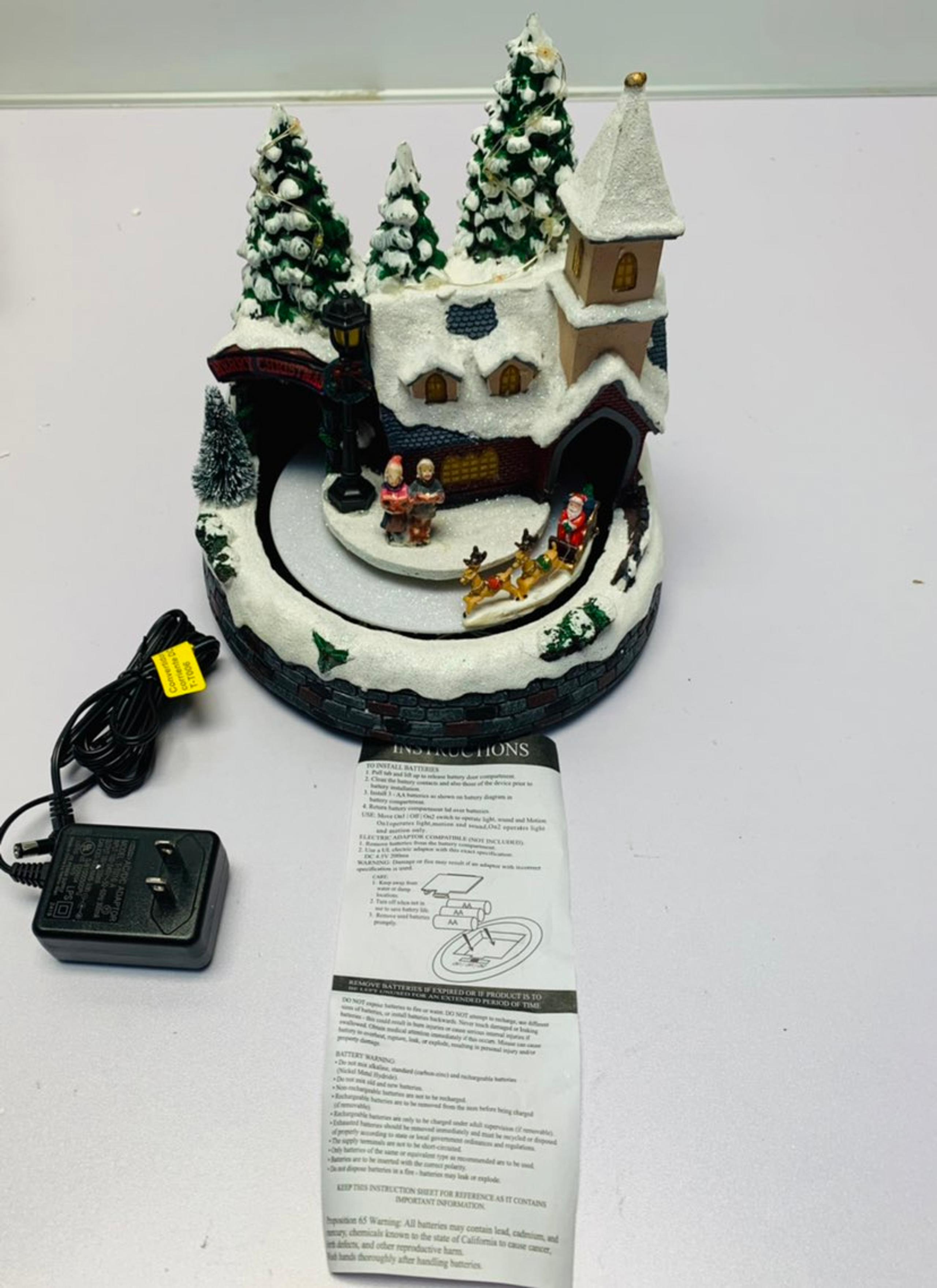 9.84-in Lighted Musical Animatronic Christmas Village