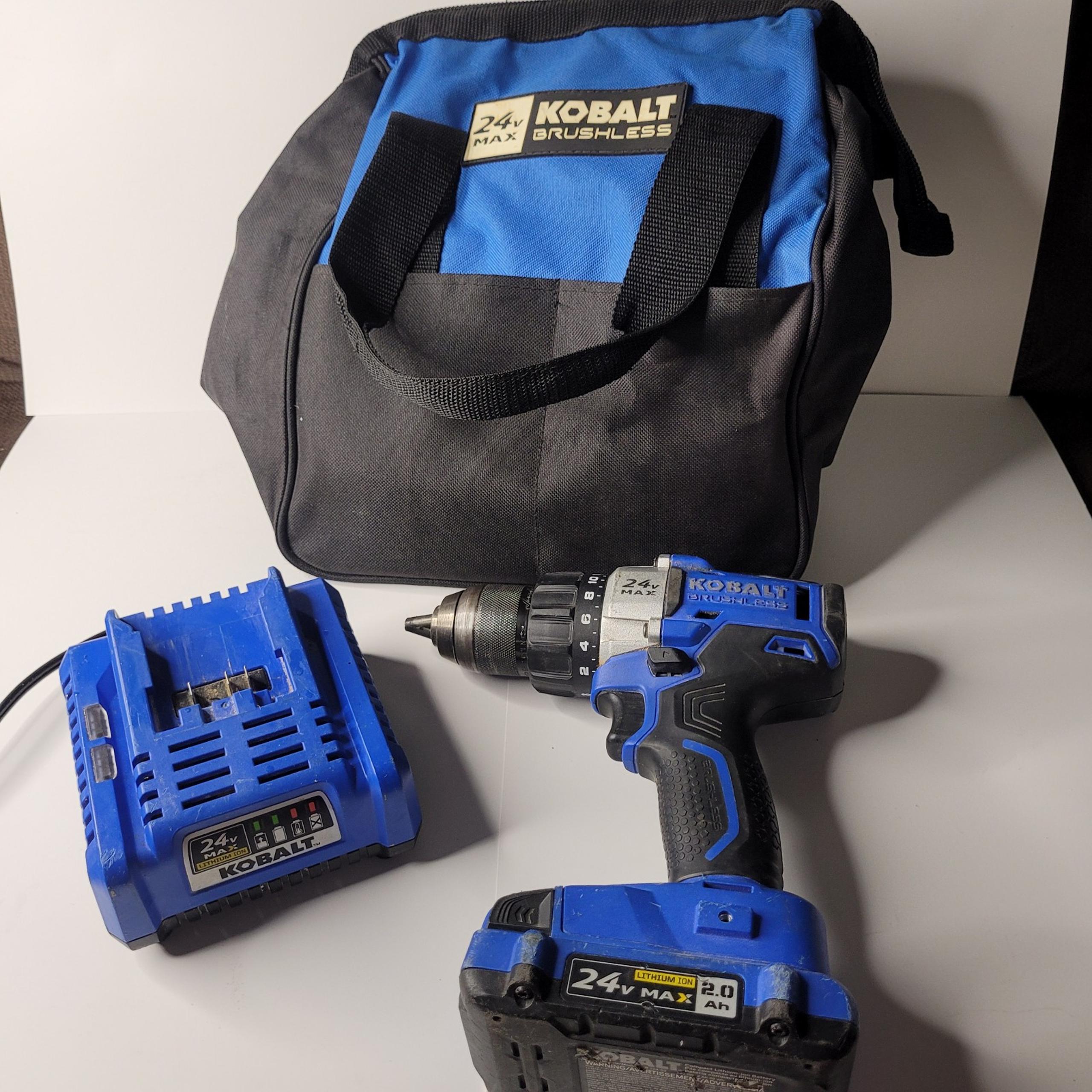 24-volt Max 1/2-inch Brushless Cordless Drill kit. - Kobalt