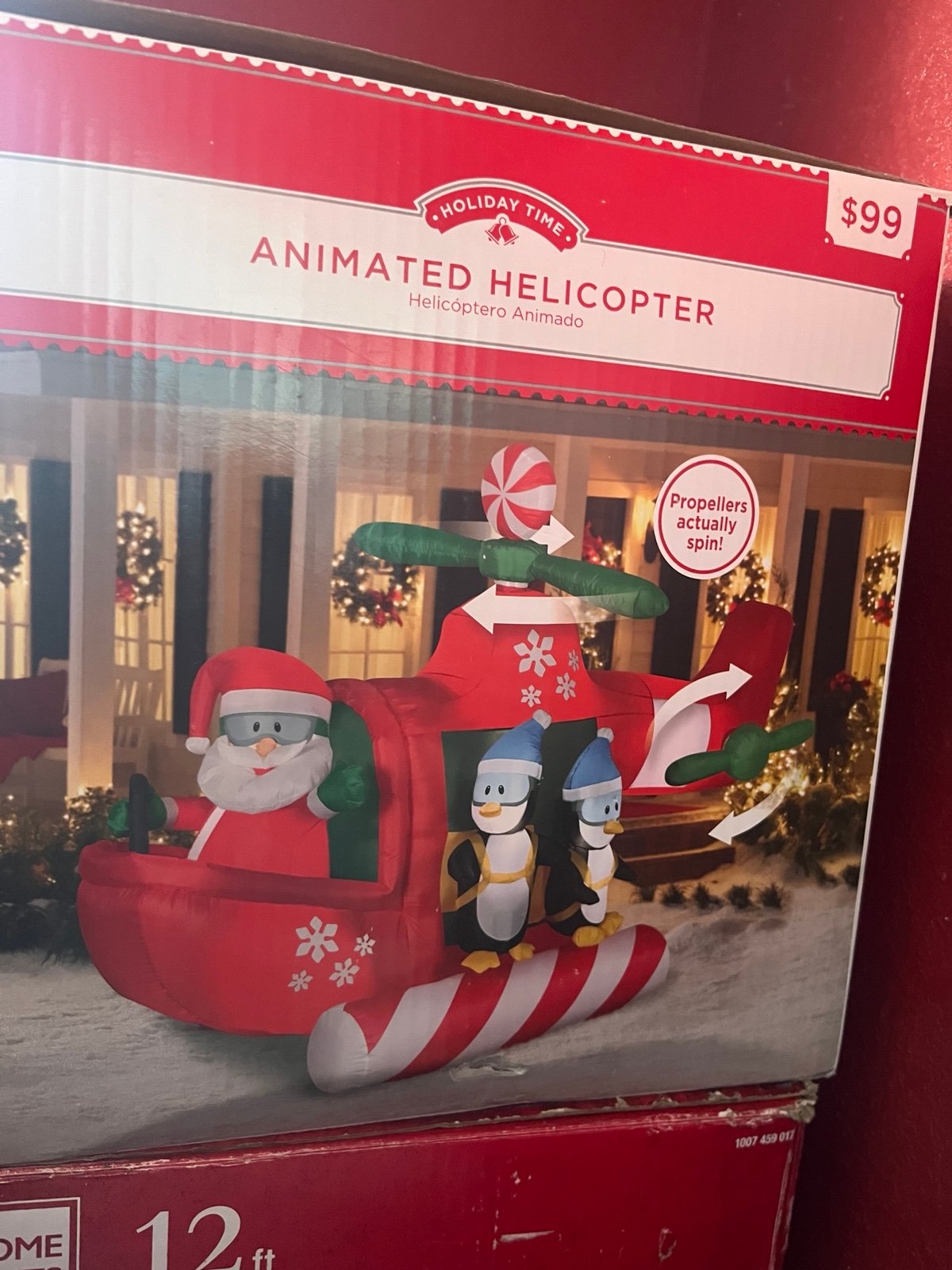 Animated Helicopter Christmas Inflatable