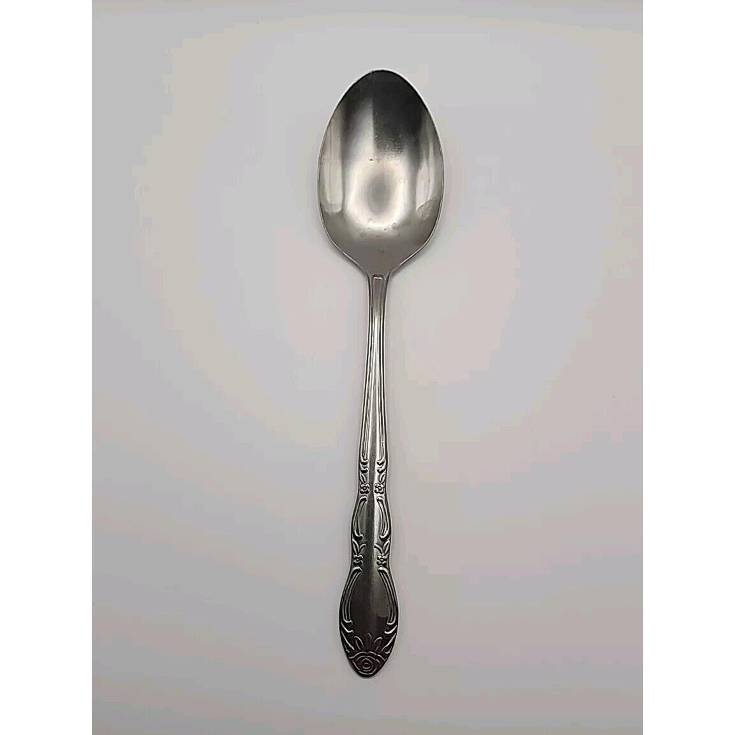 Wesley Forge WLF2 Tablespoon Stainless Steel 8 1/4" Floral Design Art Deco MCM