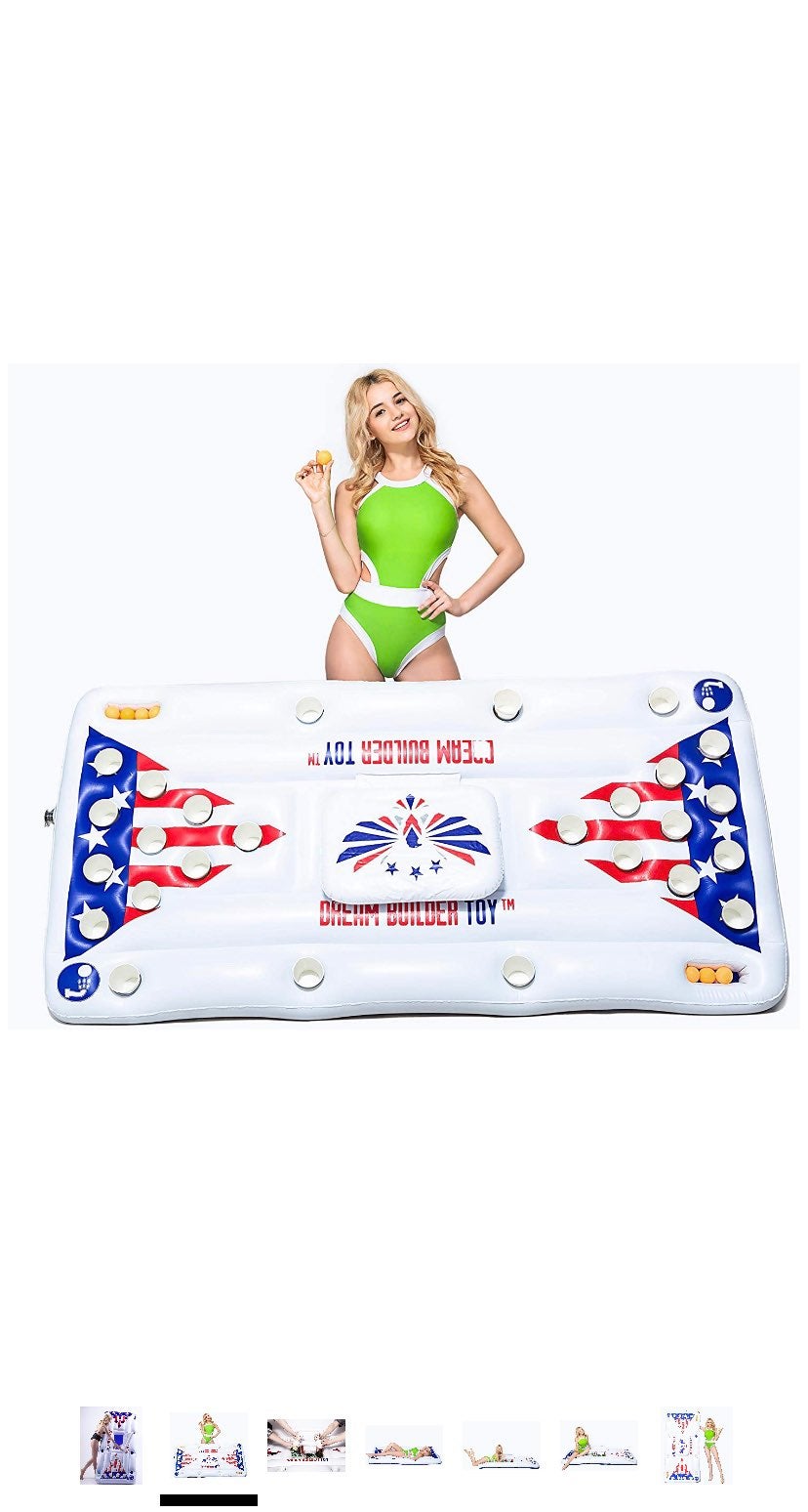 Beer pong floating barge