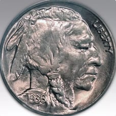 1936-S 5C Buffalo Nickel PCGS MS 66