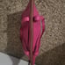 Large vintage Fossil Pink cowhide leather satchel bag back pocket + inside GUC