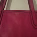 Large vintage Fossil Pink cowhide leather satchel bag back pocket + inside GUC