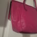 Large vintage Fossil Pink cowhide leather satchel bag back pocket + inside GUC