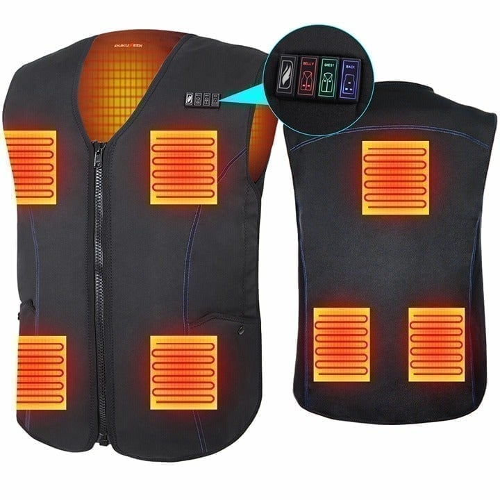 New Arris Heated Vest DUKUSEEK with Battery Rechargeable Size Adjustable Vest