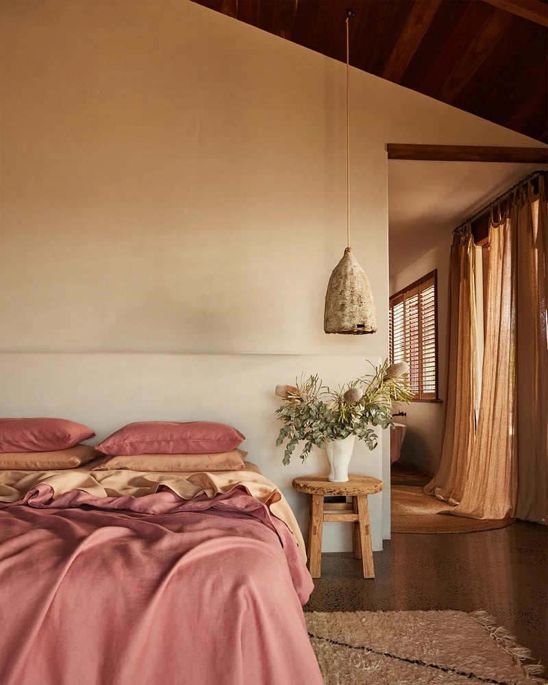 Bed Thread Pink Clay & Terracotta Bedding Bundle Queen
