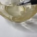 Vintage Vaseline Glass etched hearts and flowers unique shape dish w/ lid GLOWS