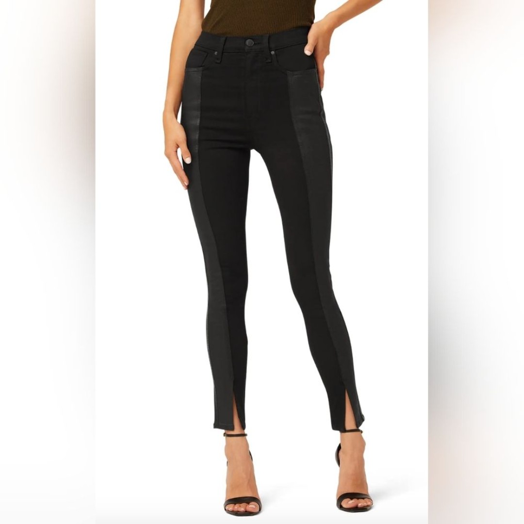 NWOT HUDSON JEANS CENTERFOLD BLACK COATED DENIM