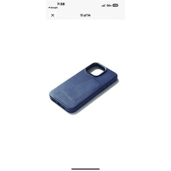 FULL LEATHER WALLET CASE FOR IPHONE 15 PRO, Blue Excellent condition - does not