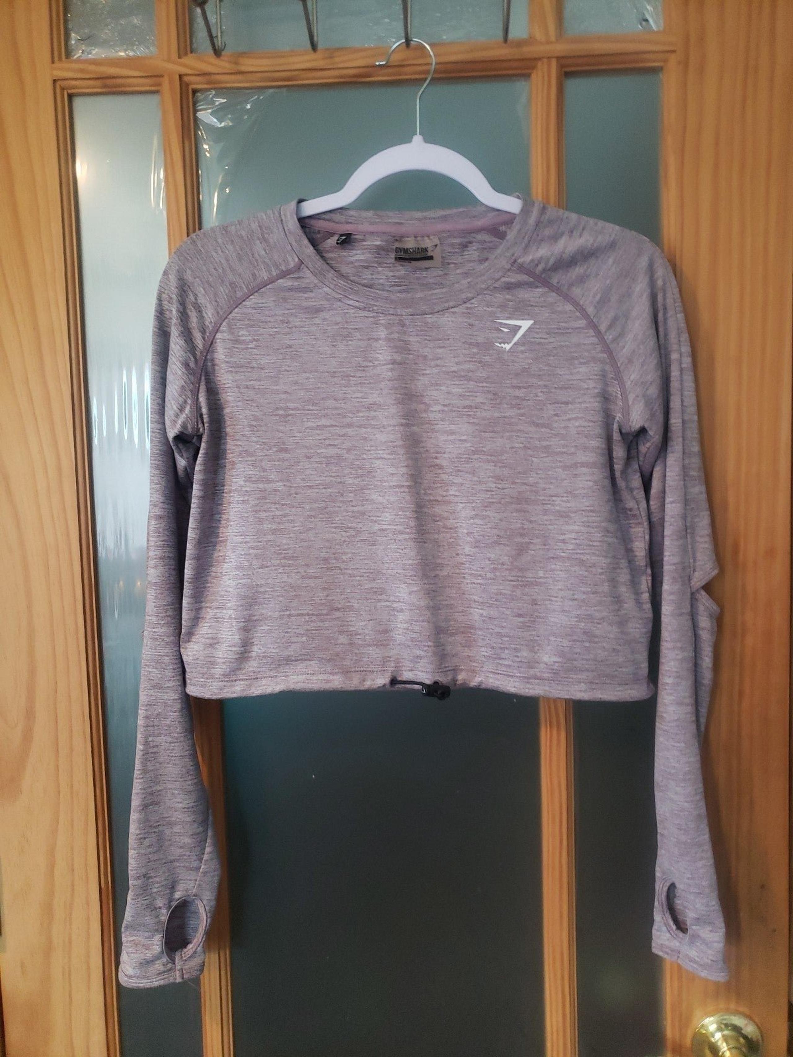 Vital small burgundy heathered crop top - Gymshark