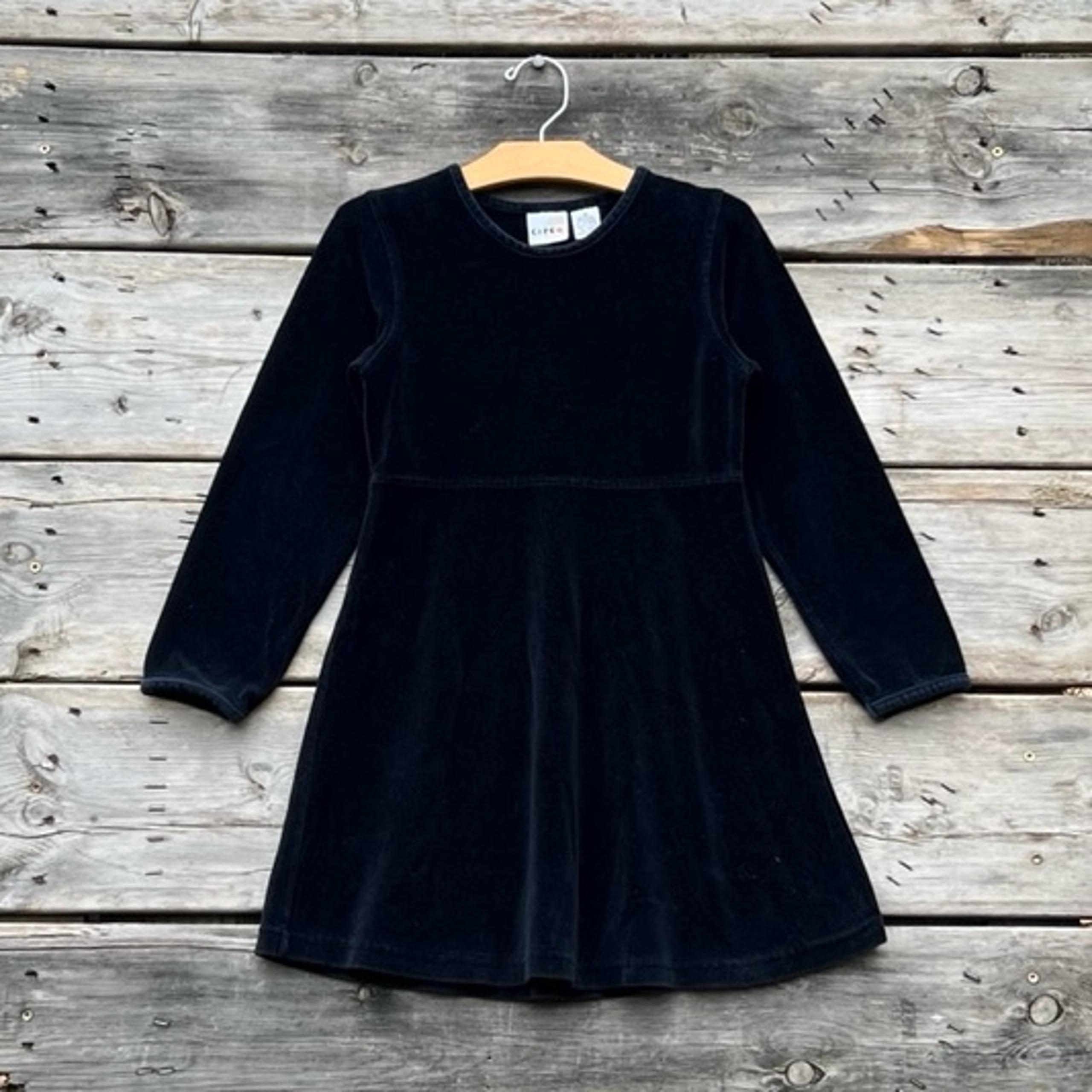 Circo Navy Blue Velvet Cotton Long Sleeve Skater Dress Girls’s Size Medium