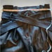 LaMarque Jaira Black Leather Shorts Paper Bag Belted Size Medium