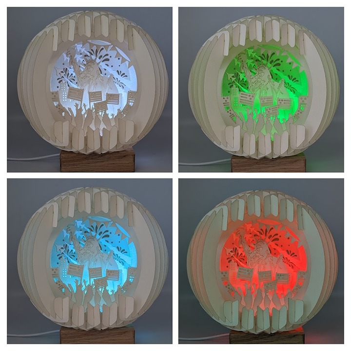 04-4th of July Paper Globe with LED
