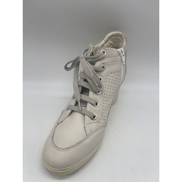 Geox Perforated Side Zip Wedge Shoe Size 40 / 9.5 Fashion