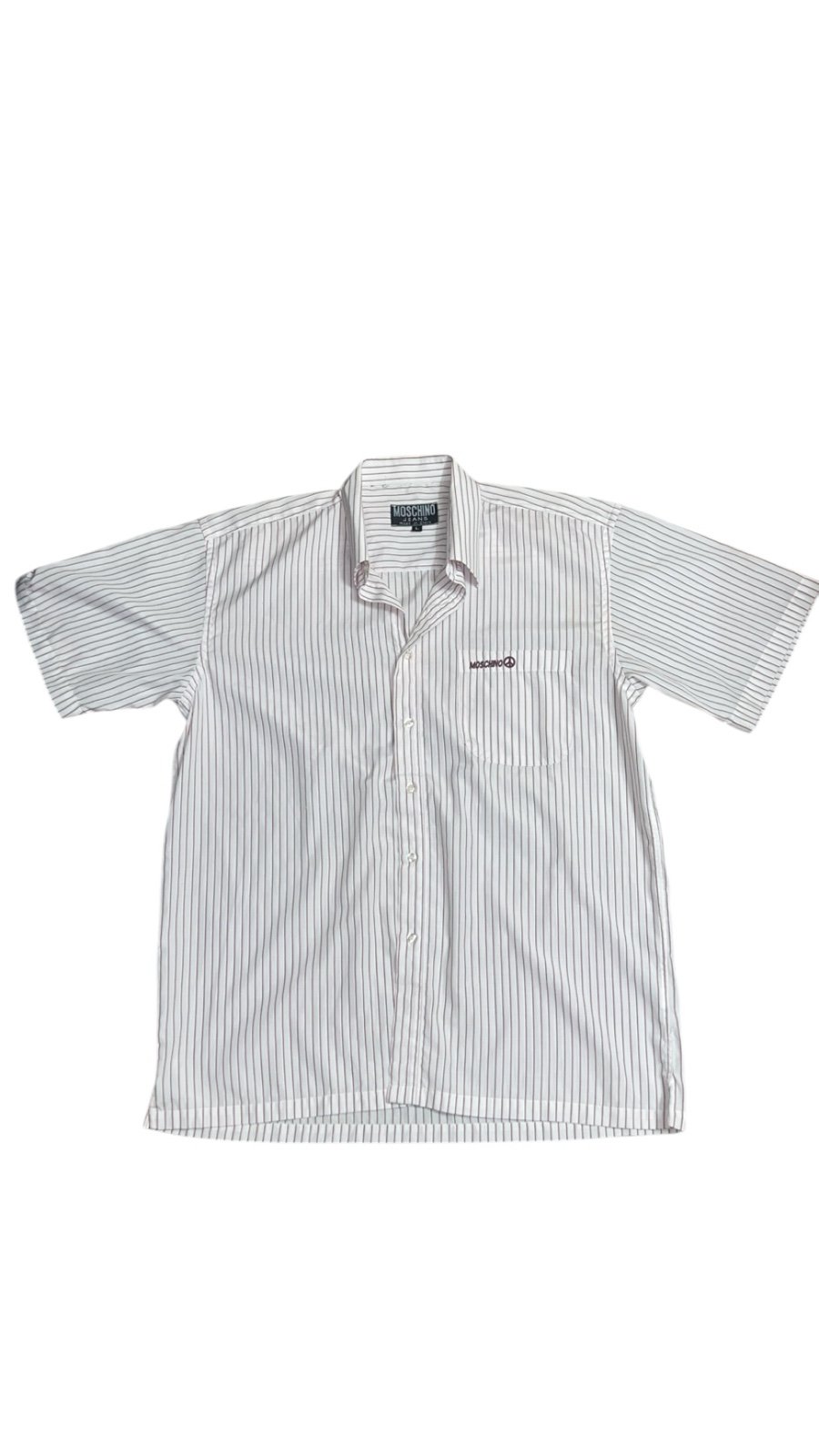 Vintage Moschino Shirt STRIPED Mens SIZE L DESIGNER AUTHENTIC Italy