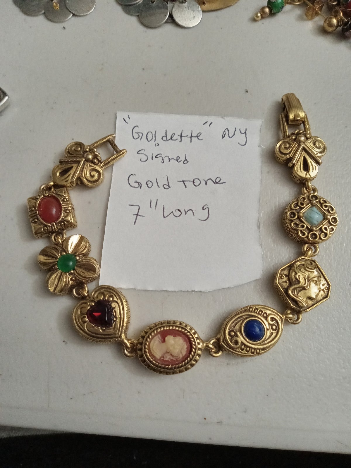 Goldette signed vintage bracelet