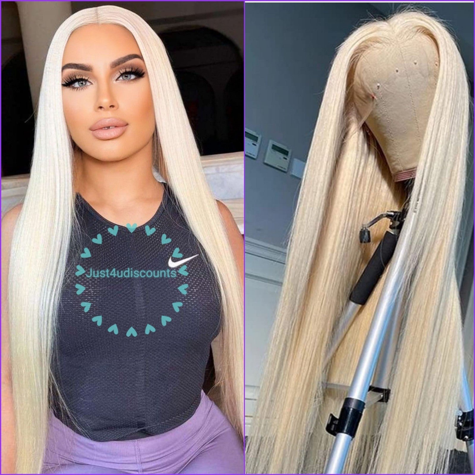 Sexy silky straight smooth 613 blonde h.d lace wig