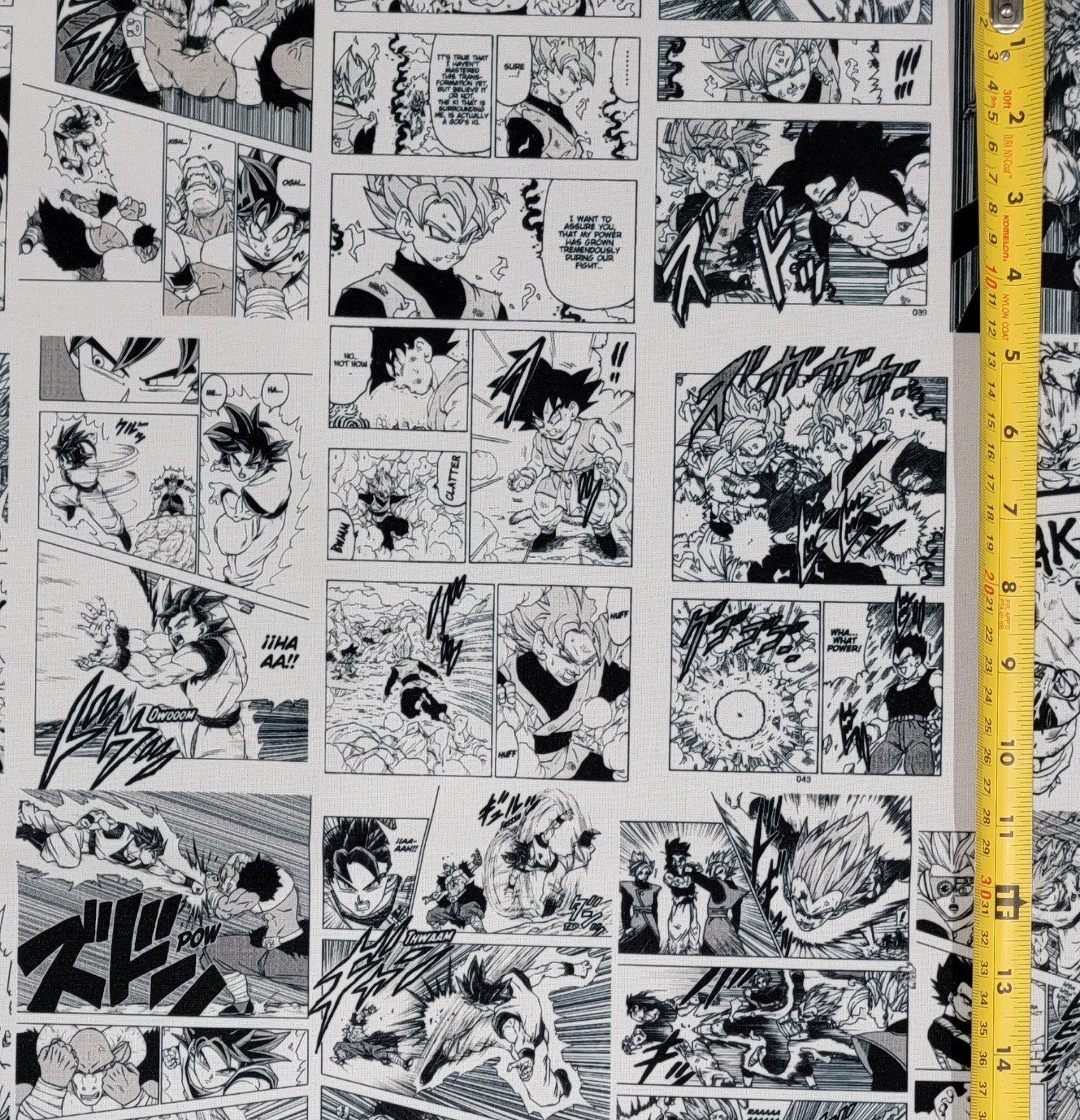 DRAGON BALL Z ANIME MANGA COMIC STYLE FABRIC 1 YARD