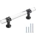 Drawer Pulls 3 inch Black Cabinet Pulls Acrylic Lucite Cabinet Pull -25pack
