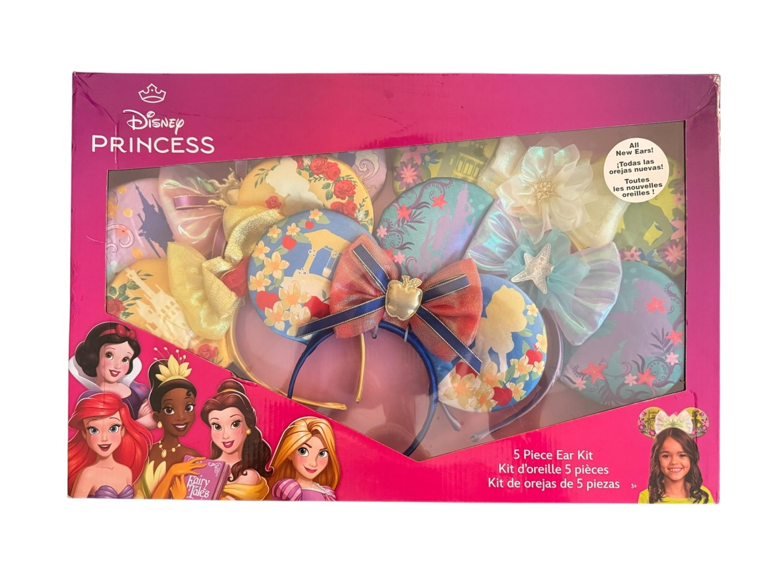 Disney Princess 5 Piece Ear Kit Headbands Ariel Tiana Rapunzel Belle Snow White