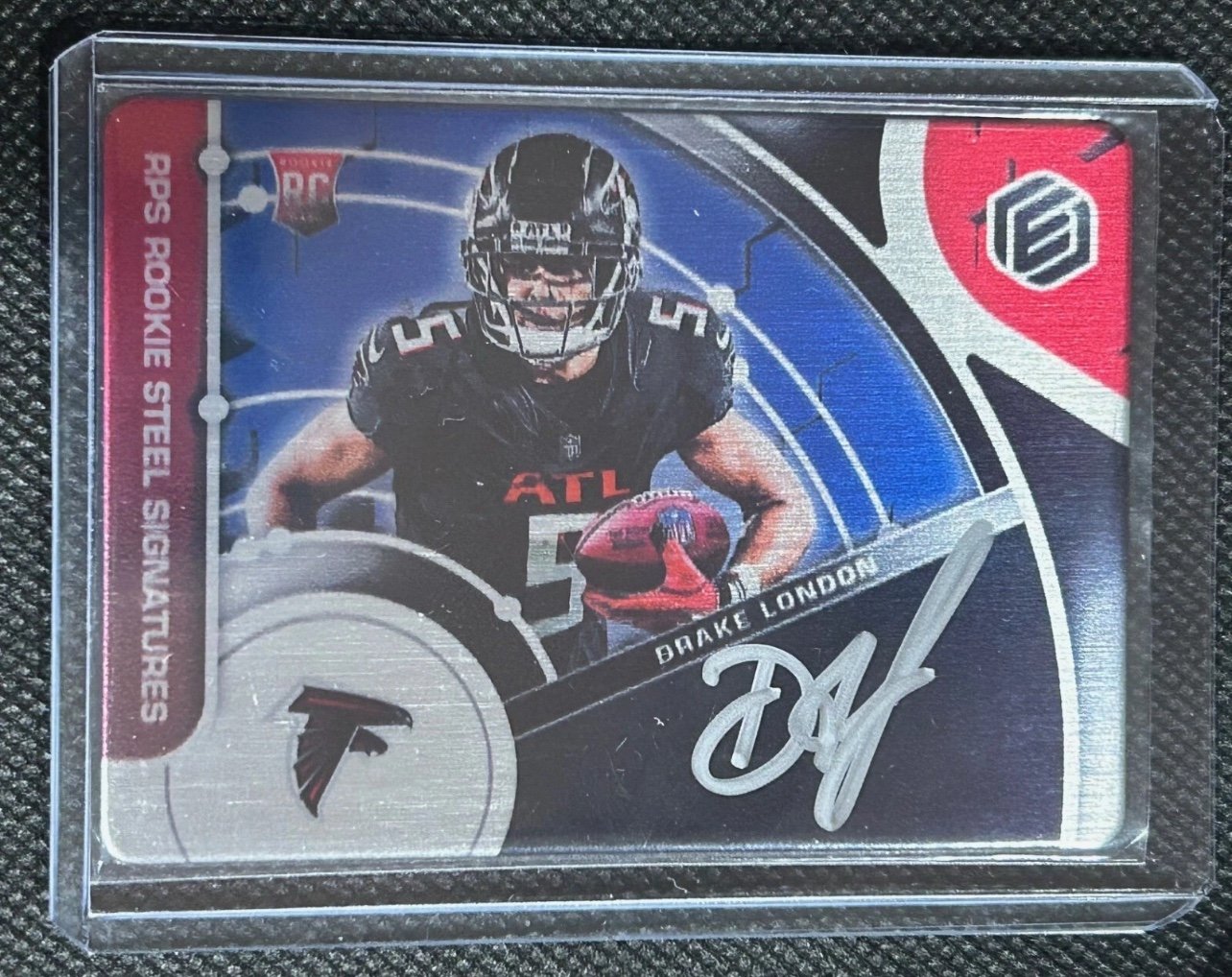 Drake London Falcons RC 2022 panini elements Cobalt#125 auto limited