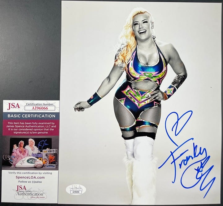 WWE NXT Franky Monet Signed 8x10 Photo B Autograph Taya Valkyrie JSA COA