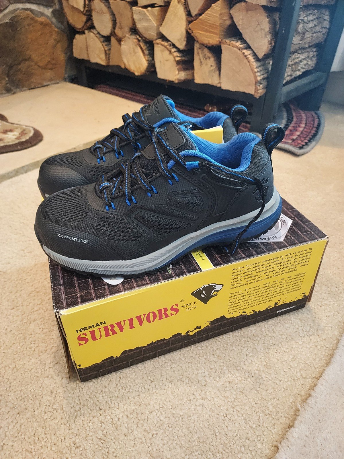 NEW Herman Survivors Cassle composite toe black work shoes, women's size 6