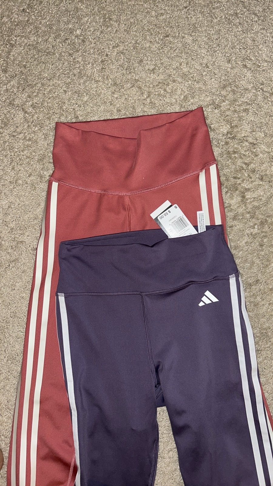 Lot of 2 Addidas Tights 7/8 Length Size Small Brand New with Tags 55 Each
