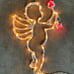 Vintage Cupid Window Light Silhouette