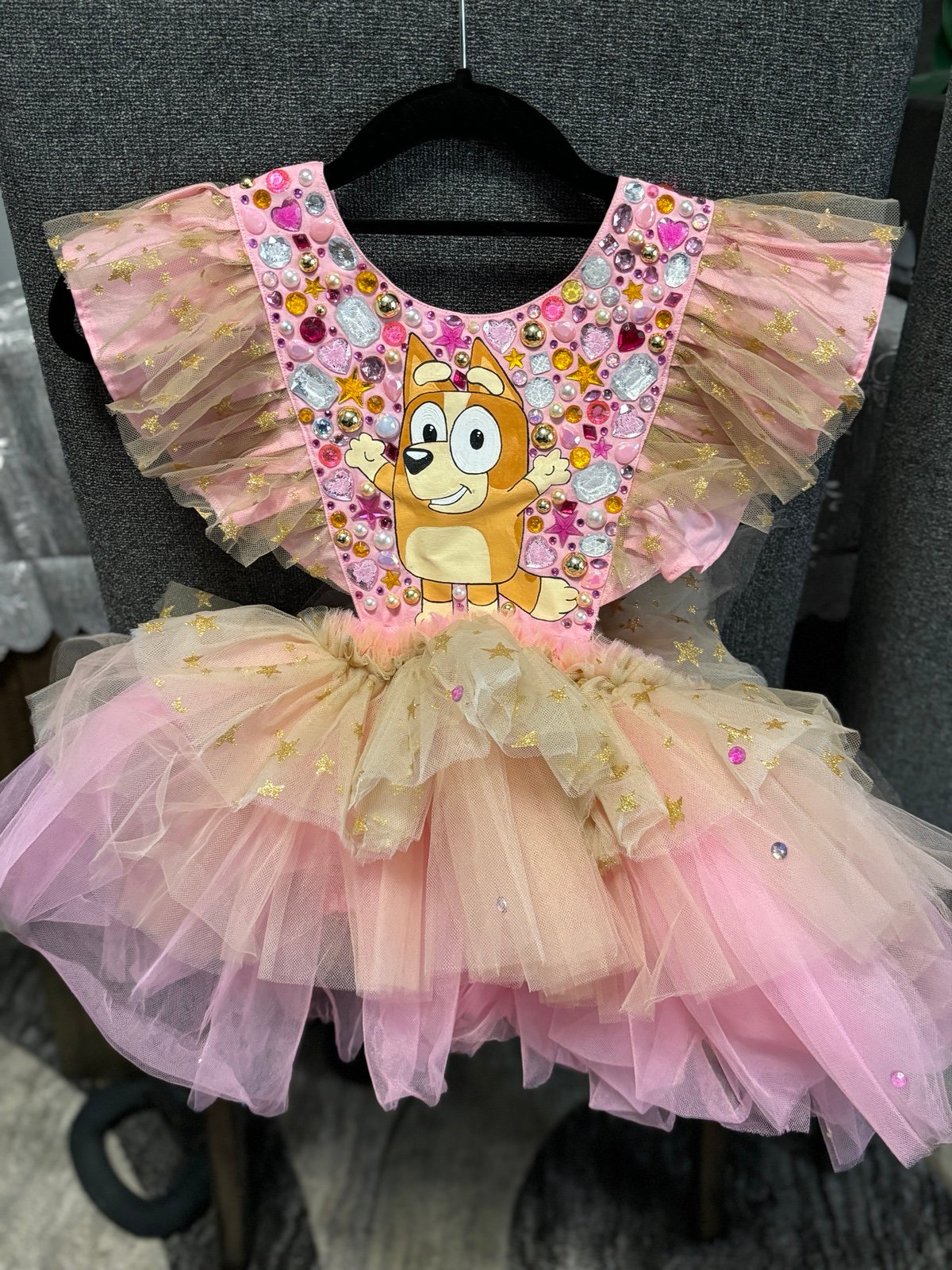 Little ladies boutique bingo kids girls dress size 4 bluey