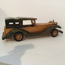 Antique wooden car. Vintage
