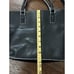 Vera Bradley Black Leather Satchel Crossbody Handle White Accents 13 X 10 X 3