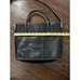 Vera Bradley Black Leather Satchel Crossbody Handle White Accents 13 X 10 X 3