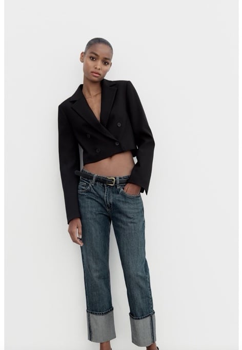 ZARA CROPPED DOUBLE BREASTED BLAZER