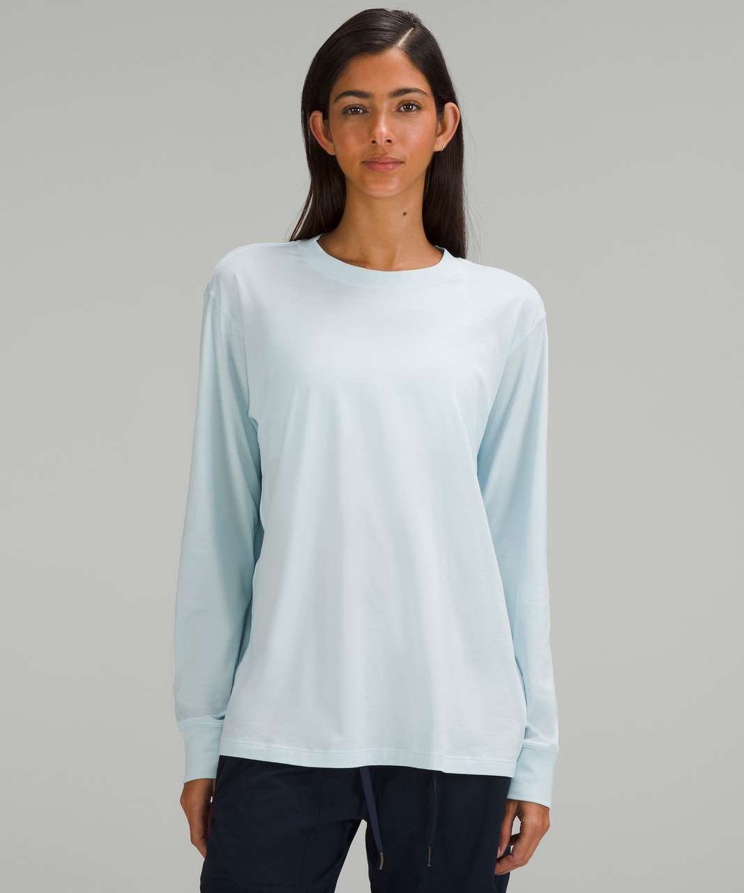 Lululemon All Yours Long Sleeve Shirt size 4 Powder Blue PWBE