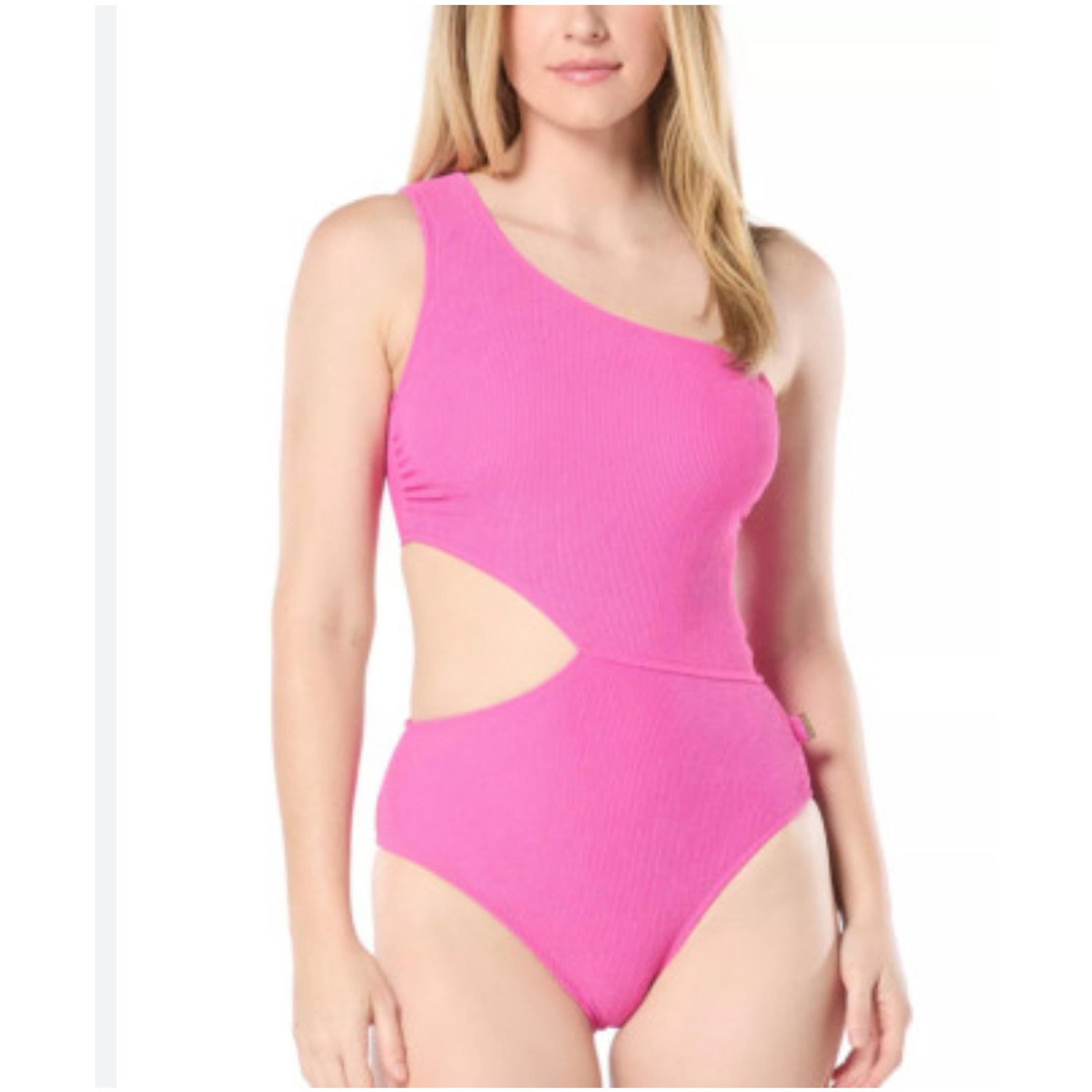 Brand New Michael Michael Kors Women's Size 12 Cerise Pink One Piece Swimsuit