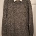 NWT Ralph Lauren Sweater w/ Built in White Button-up Collar & Shirt Hem (M)
