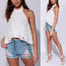 Size 4 Hi Lo Lace Trapeze Halter Top