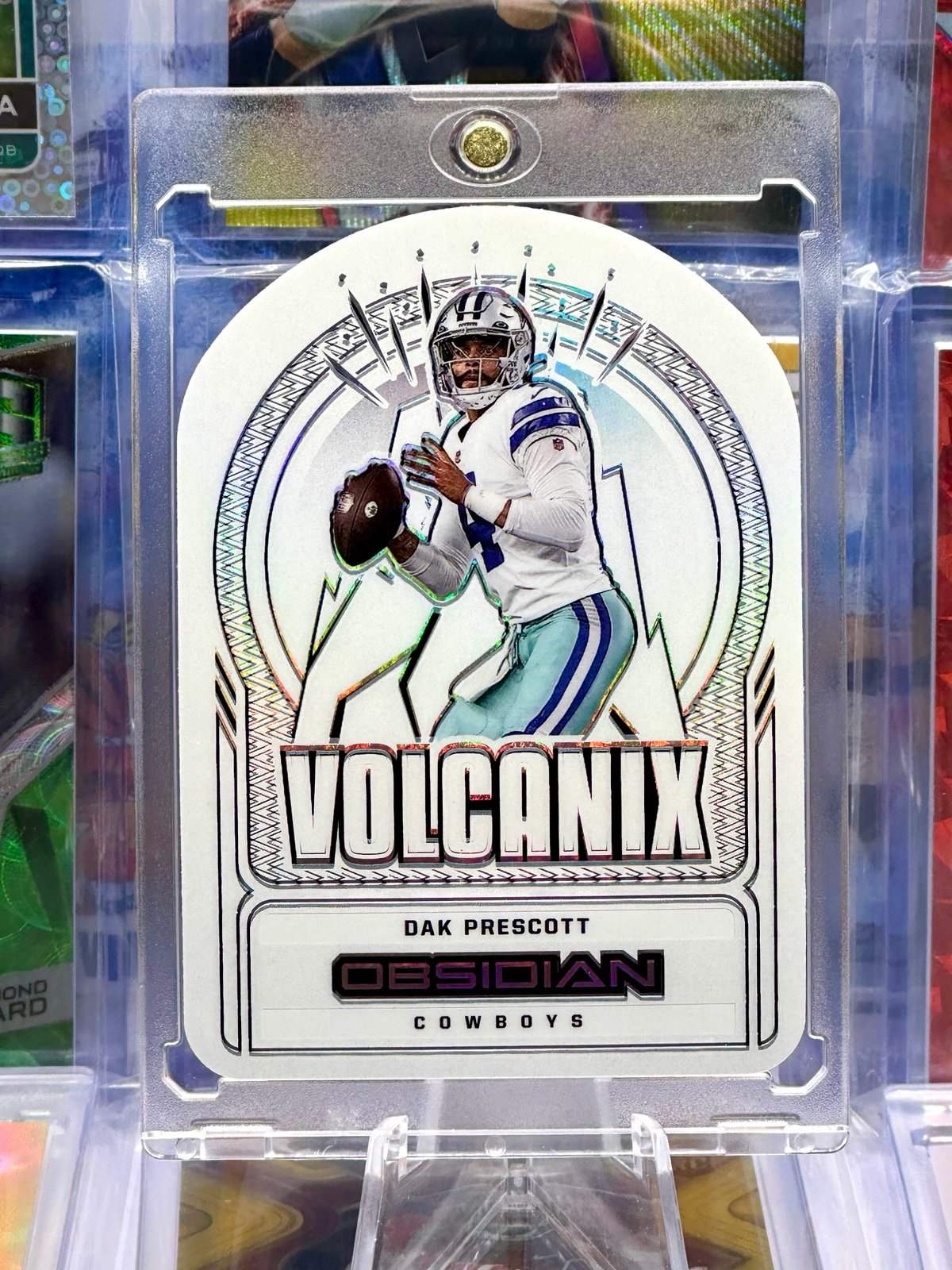 Dak Prescott 2022 Obsidian CASE HIT SSP White Contra VOLCANIX Die Cut Cowboys