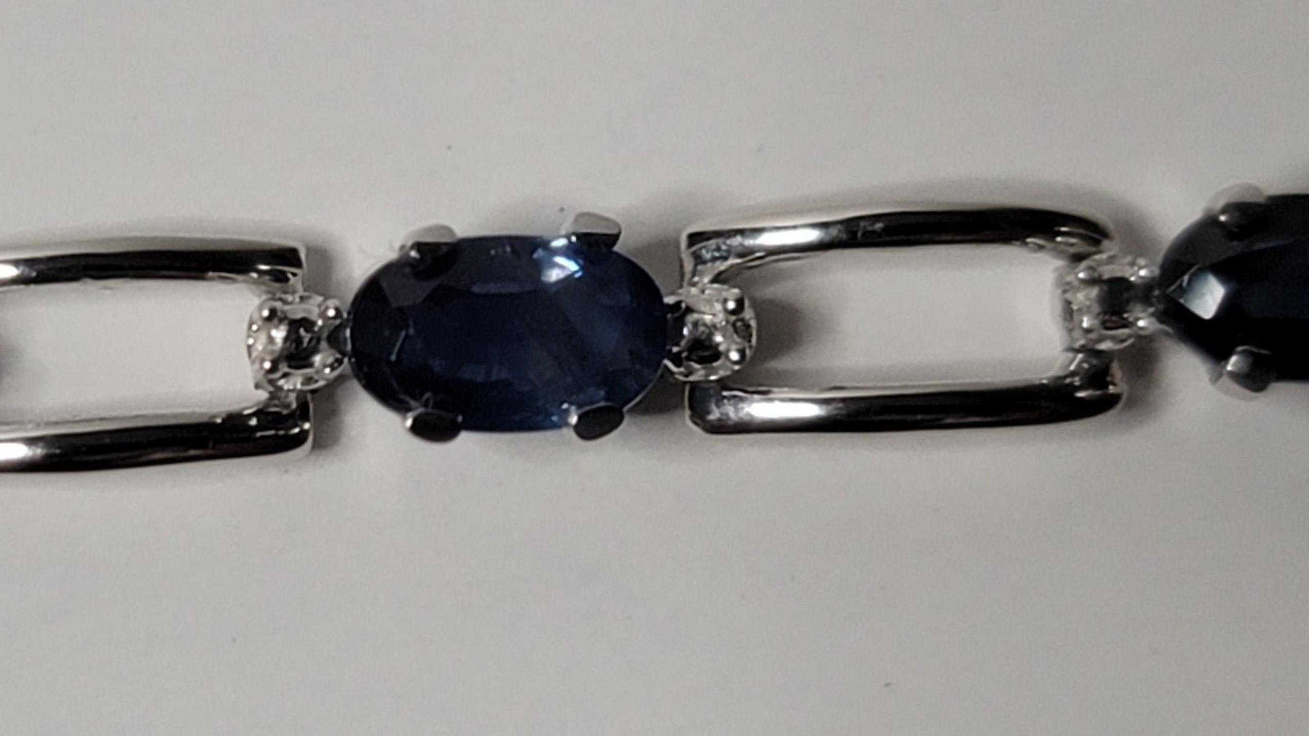 Kay Jewelers Blue Sapphire Silver Bracelet