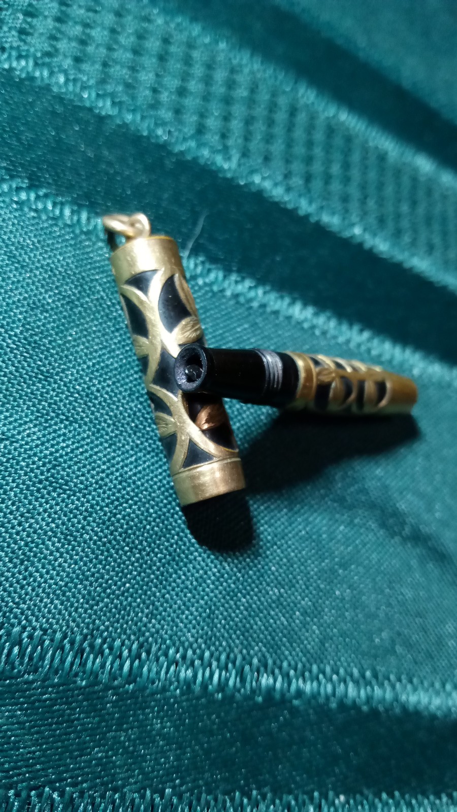 Antique 1915 Salz Bros. Inc. 18 K Gold Filigree Mini Fountain Pen