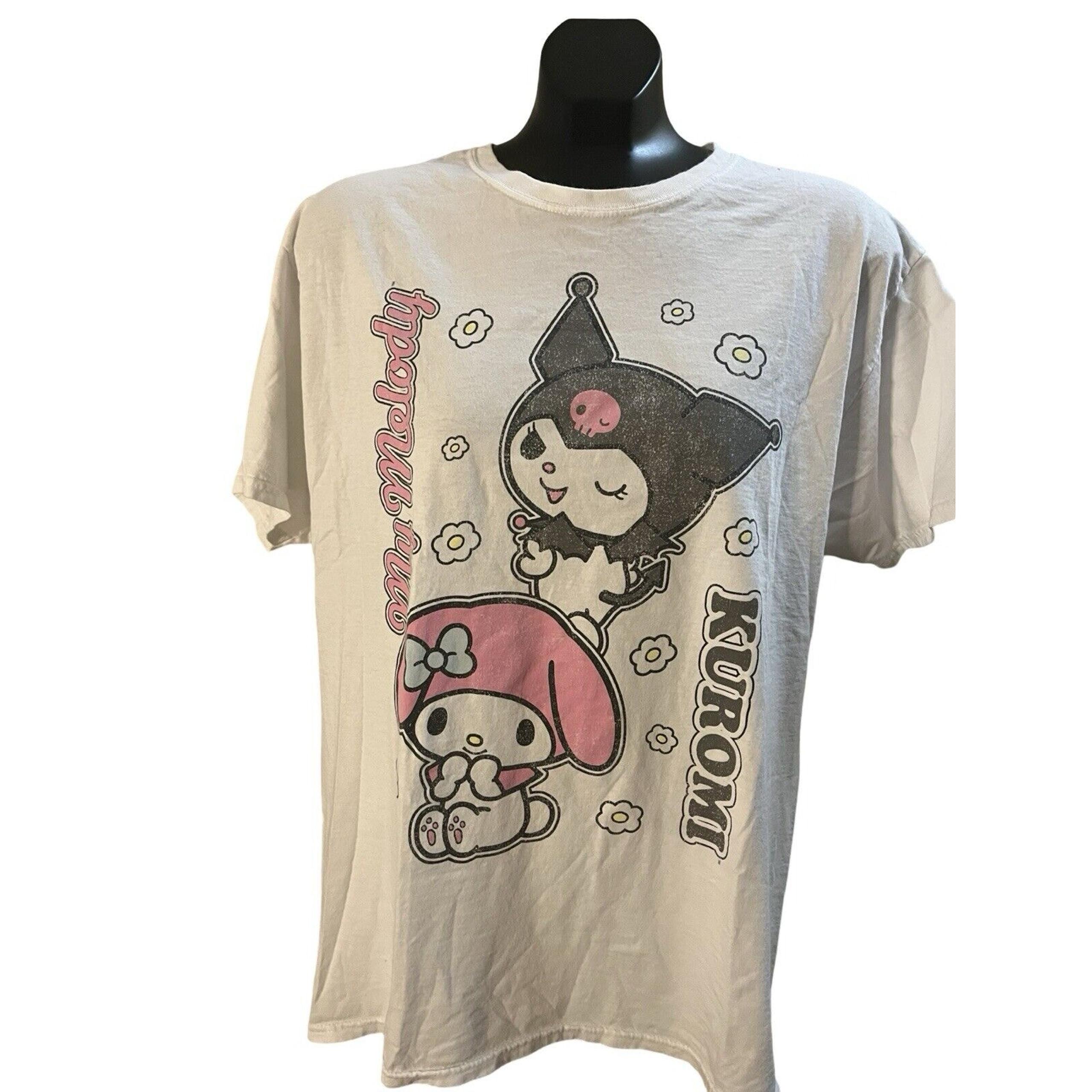 My Melody & Kuromi Womens White Graphic T-Shirt Size Large